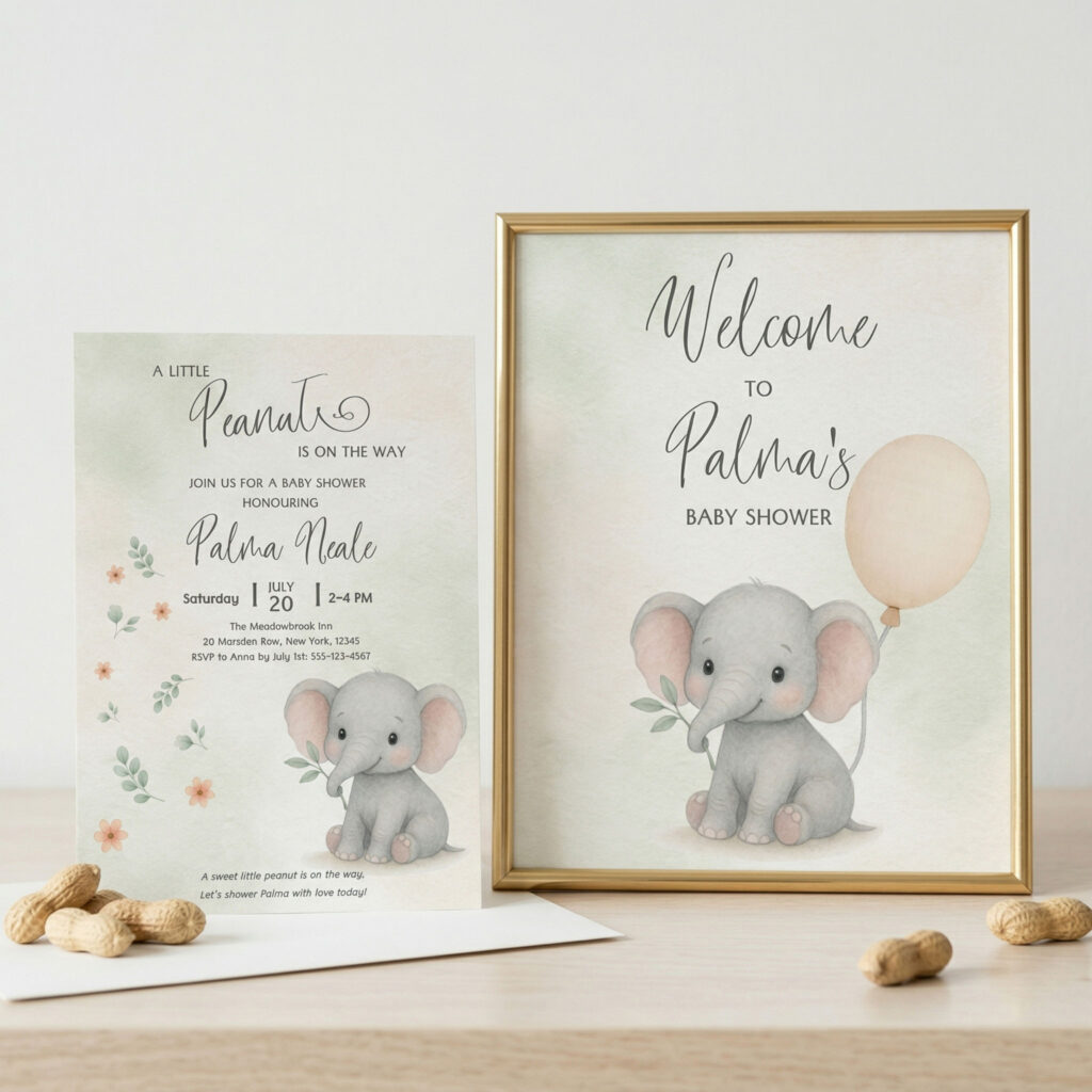 Little Peanut Baby Shower Stationery