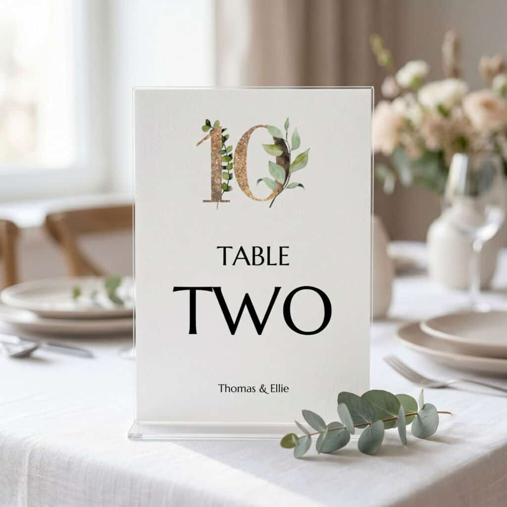 anniversary party table sign