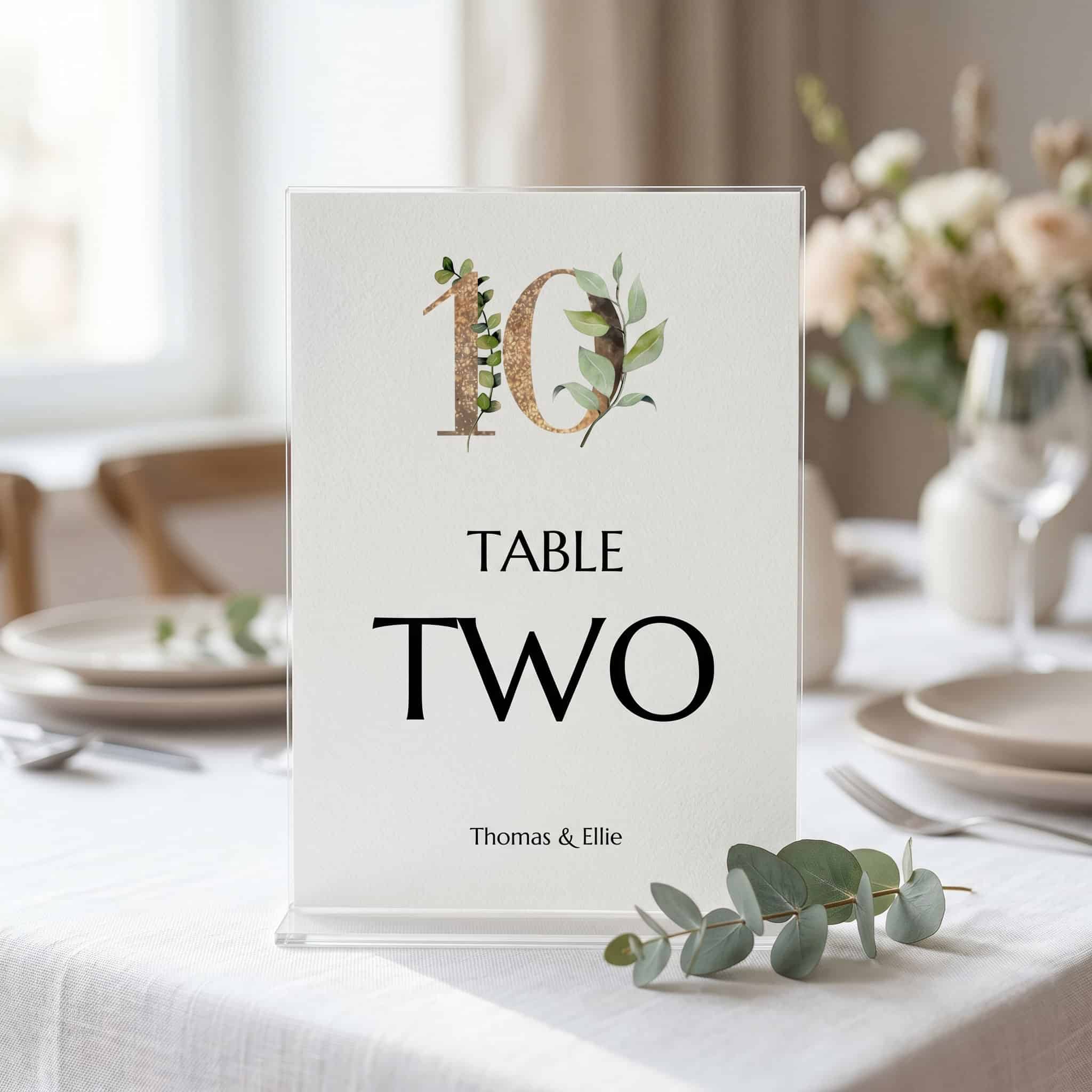 anniversary party table sign